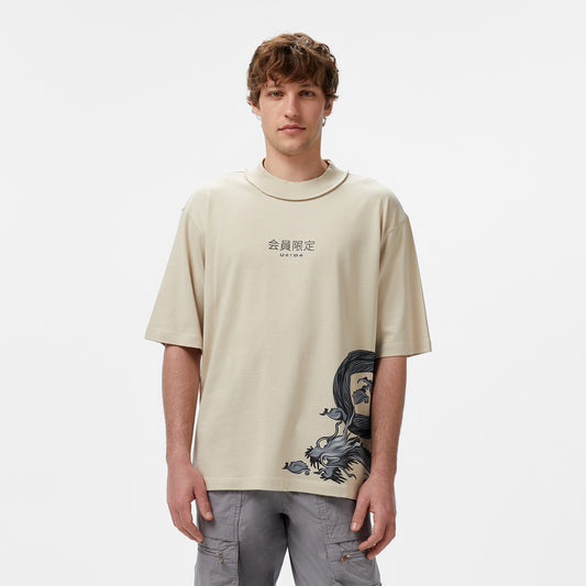 United4 Erkek Krem T-shirt
