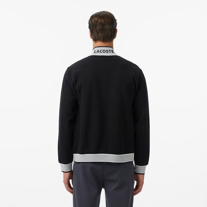 Lacoste Erkek Regular Fit Fermuarlı Renk Bloklu Siyah Sweatshirt