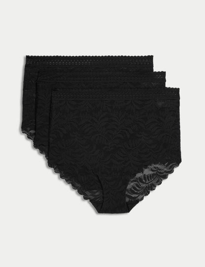 3'lü Flexifit:trade_mark: Dantel Full Brief Külot Seti
