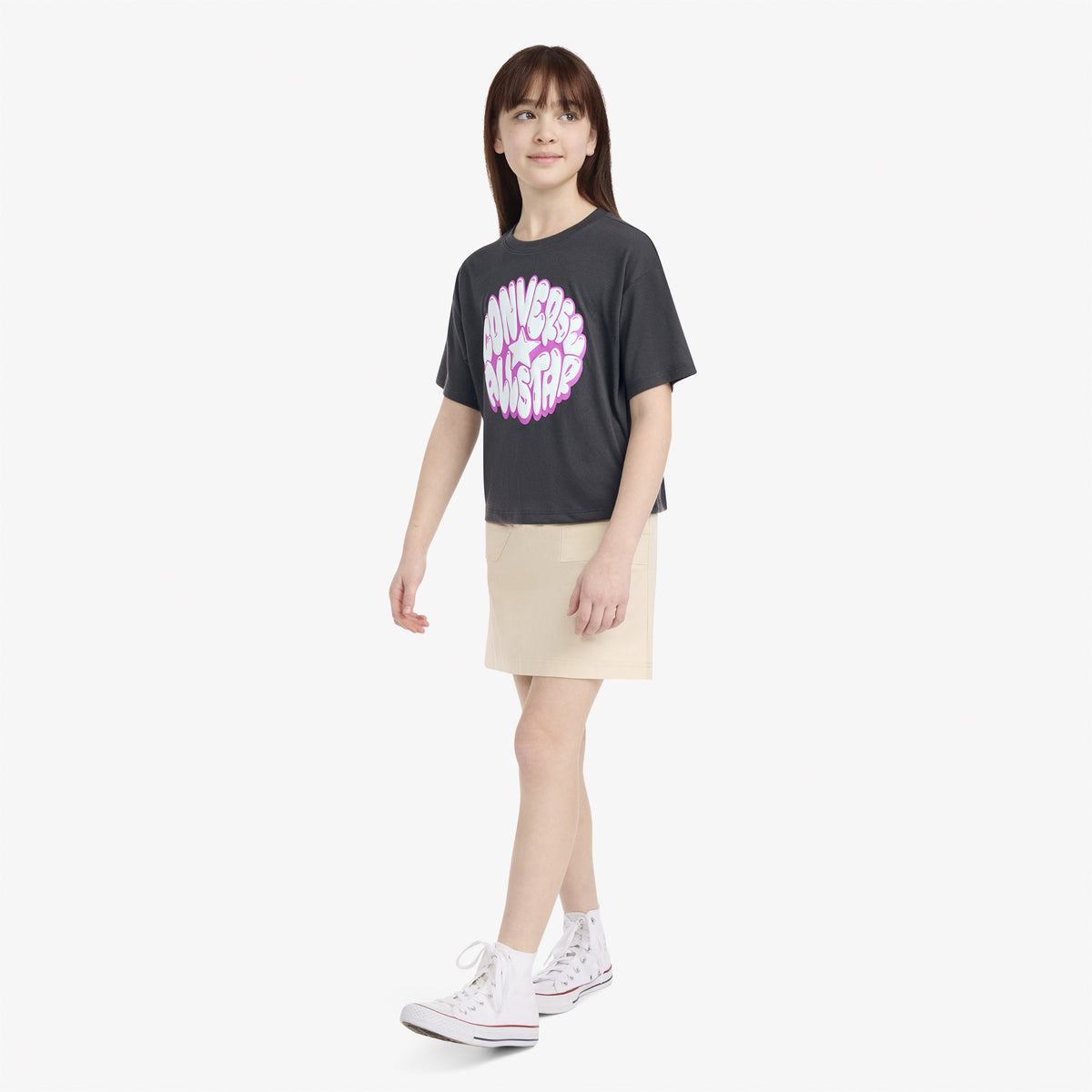 Converse Wider Leg Cargo Çocuk Gri T-shirt
