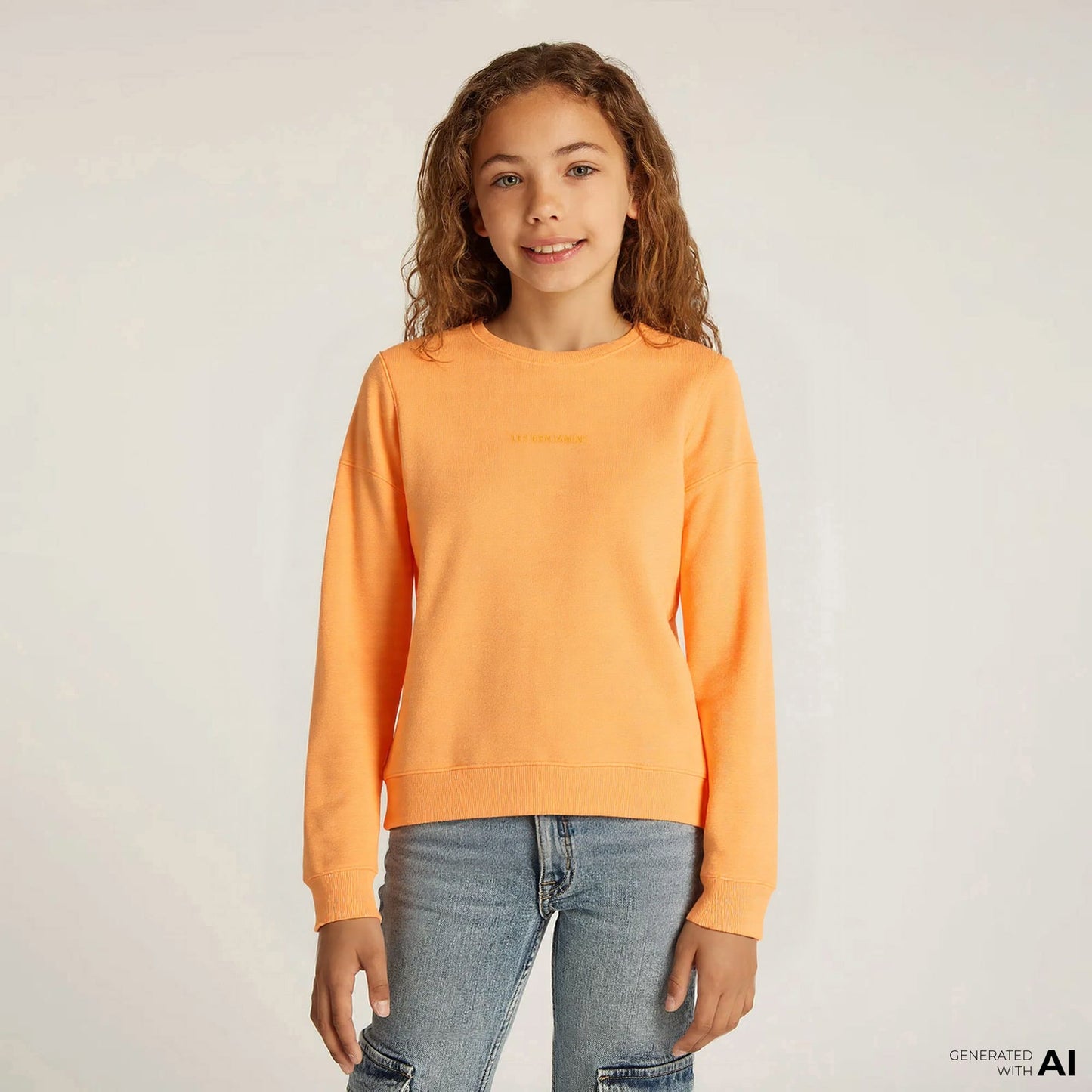 Les Benjamins Essential Çocuk Turuncu Sweatshirt