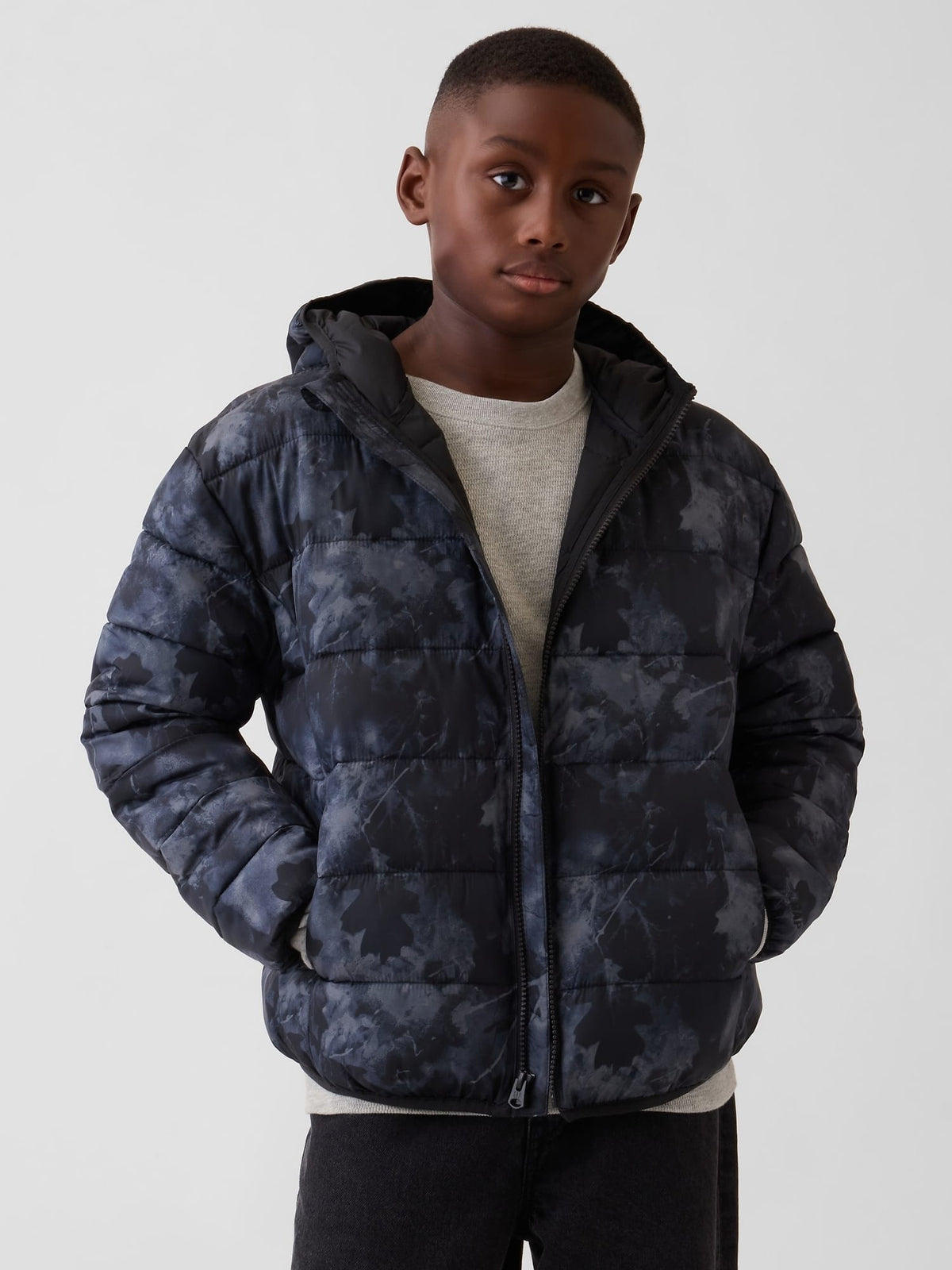 Kamuflaj Recycled Lightweight Puffer Şişme Mont