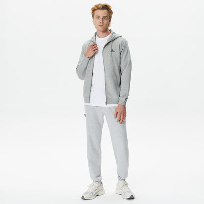 Converse Go-to Embroidered Star Chevron Standard Fit Full-zip Unisex Gri Kapüşonlu Eşofman Üstü