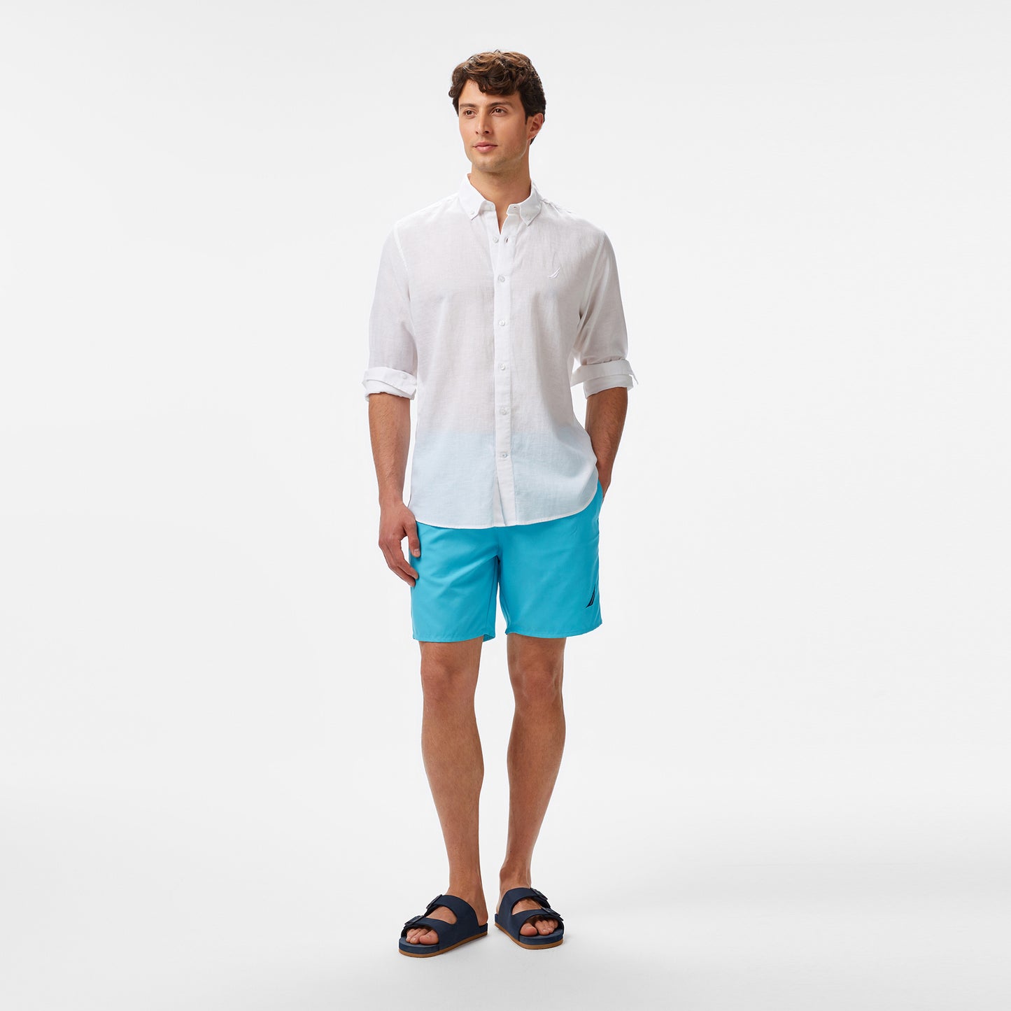 Nautica Erkek Mavi Regular Fit Deniz Şortu