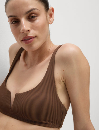 Fitilli V Yaka Bikini Üstü