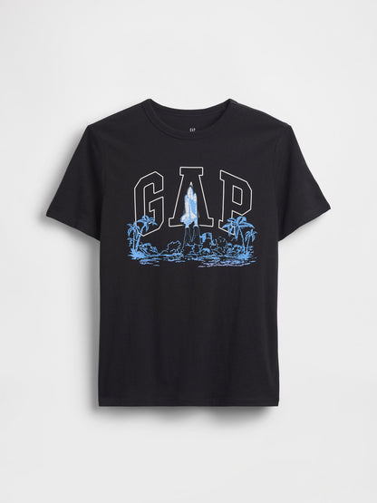 Siyah Gap Logo T-shirt
