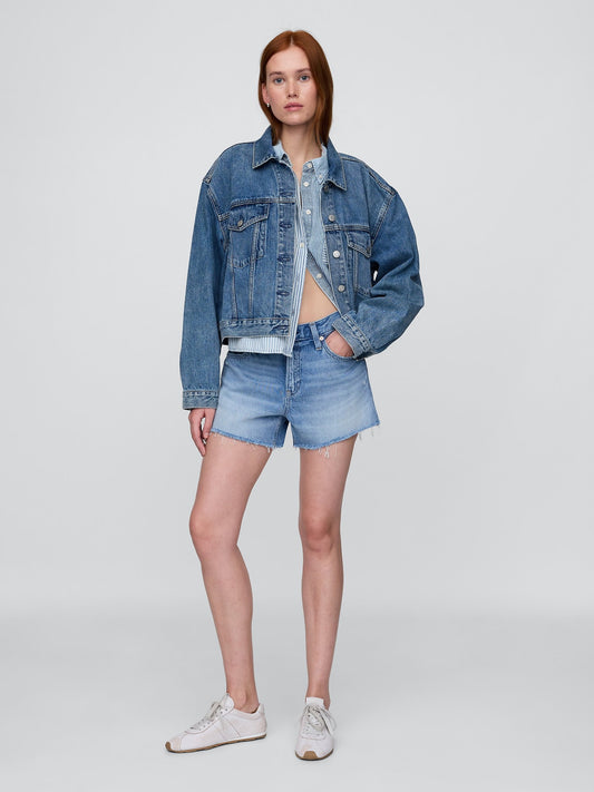 Açık Mavi 4 Mid Rise Ultrasoft Relaxed Şort