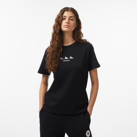 Converse Regular Fit Kadın Siyah T-shirt