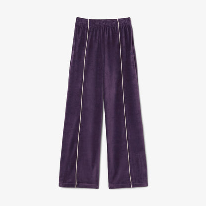 Lacoste Kadın Wide Leg Desenli Mor Eşofman Altı