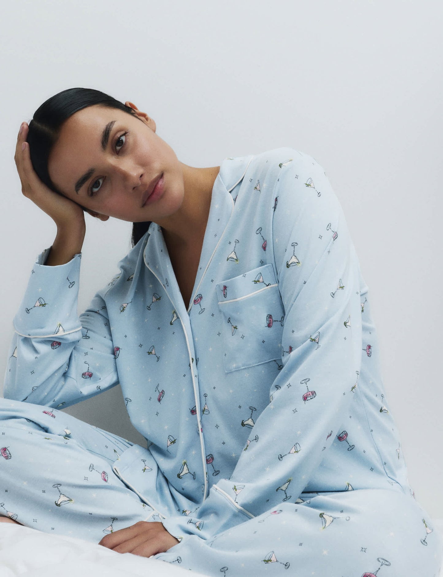 Pamuk-modal Baskılı Pijama Takımı