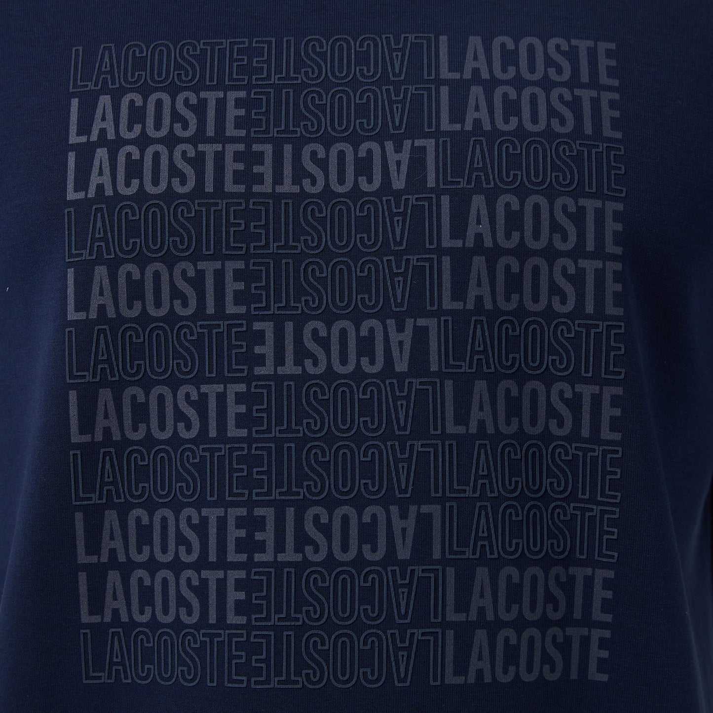 Lacoste Erkek Relaxed Fit Bisiklet Yaka Baskılı Lacivert T-shirt