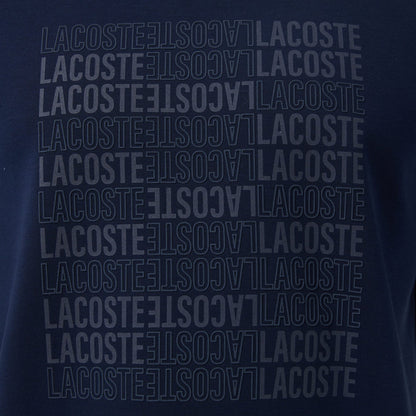 Lacoste Erkek Relaxed Fit Bisiklet Yaka Baskılı Lacivert T-shirt