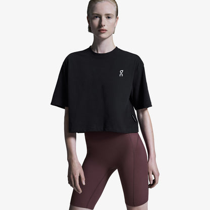 On Club Boxy Kadın Siyah T-shirt