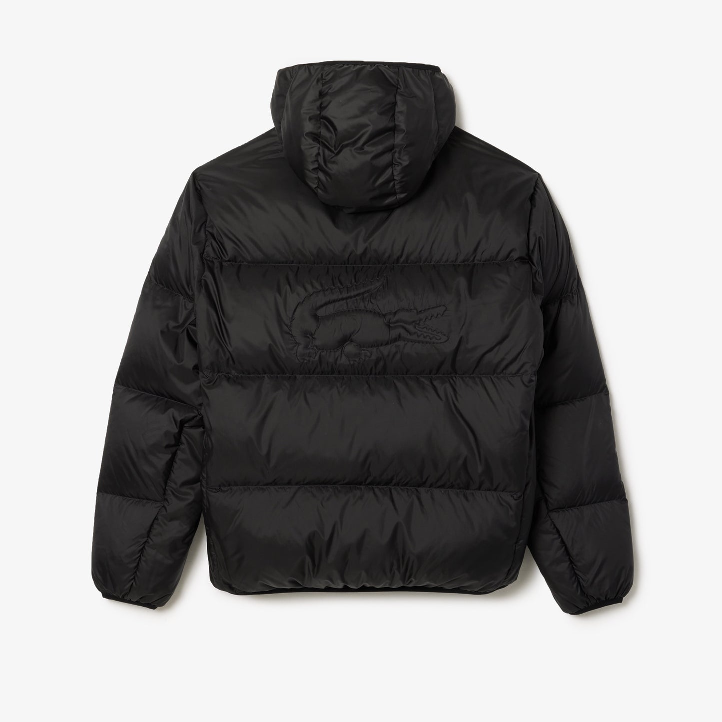 Lacoste Erkek Relaxed Fit Kapüşonlu Siyah Şişme Mont
