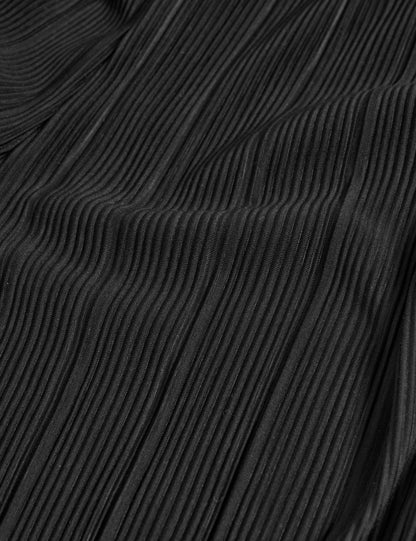 Jersey Pilise Detaylı Wide Leg Pantolon