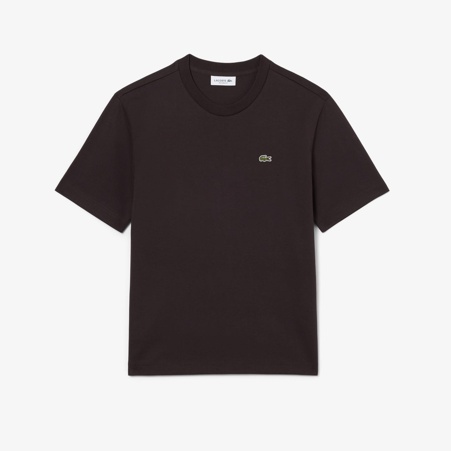 Lacoste Kadın Relaxed Fit Bisiklet Yaka Kahverengi T-shirt