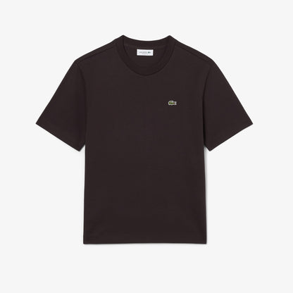 Lacoste Kadın Relaxed Fit Bisiklet Yaka Kahverengi T-shirt