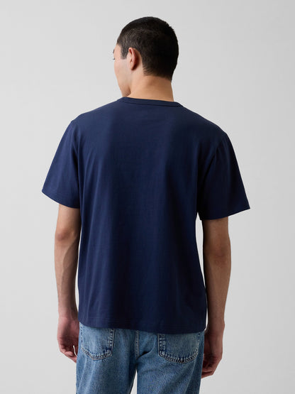 Lacivert Heavyweight Relaxed Logo T-shirt