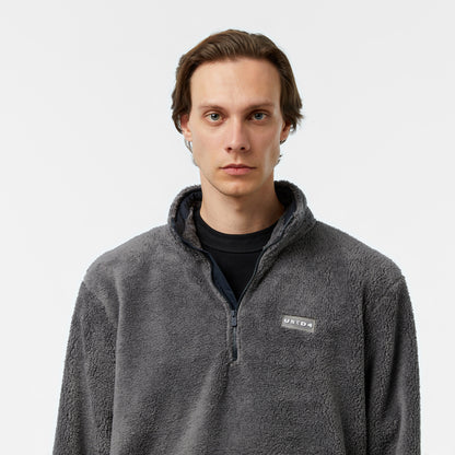 United4 Sherpa Half Zip Erkek Gri Hoodie