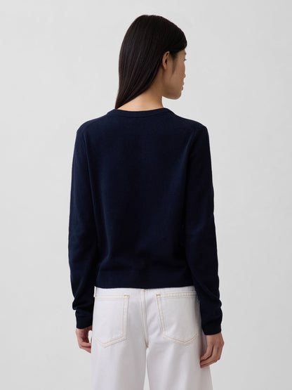 Lacivert Cashsoft Crop Hırka