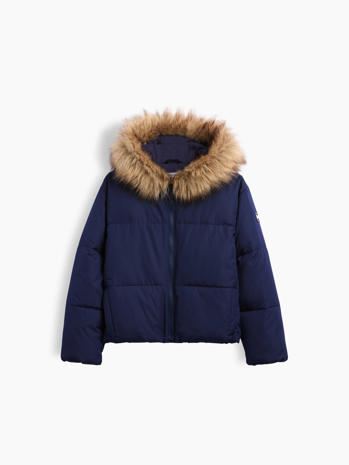 Lacivert Relaxed Puffer Şişme Mont