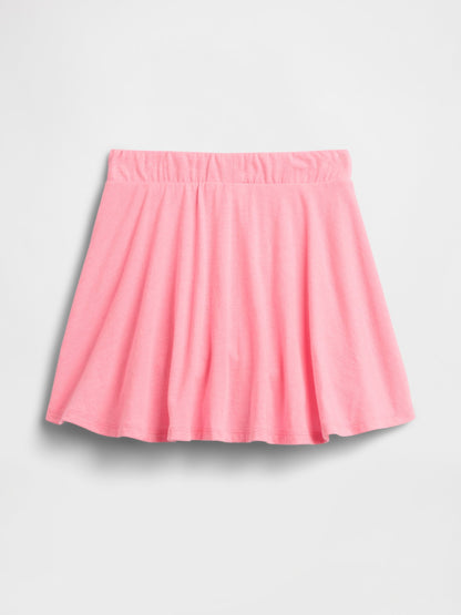 Açık Pembe Pull-on Jersey Şort Etek