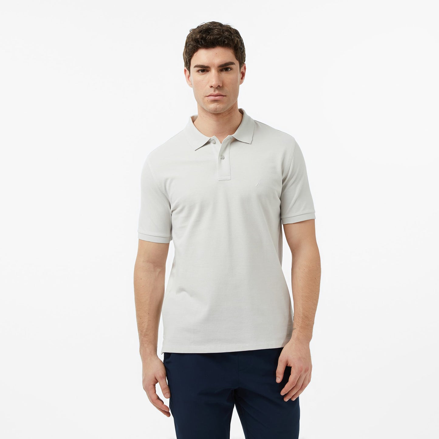 Nautica Erkek Gri Regular Fit Polo Yaka T-shirt