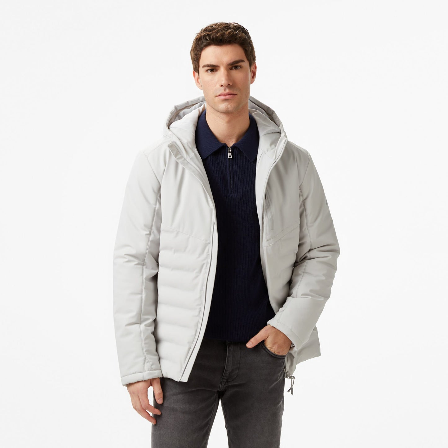 Nautica Erkek Gri Regular Fit Mont