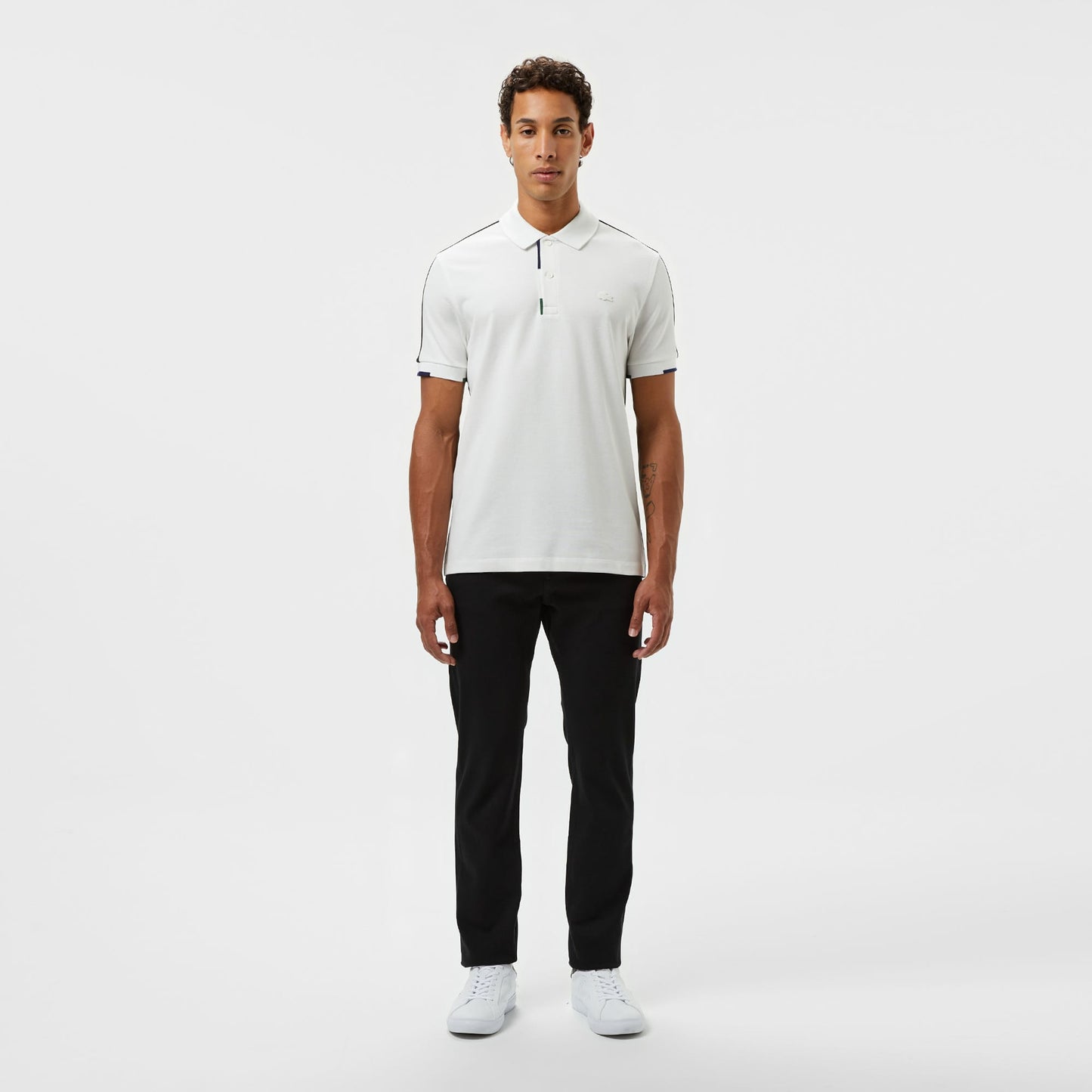 Lacoste Erkek Regular Fit Renk Bloklu Beyaz Polo