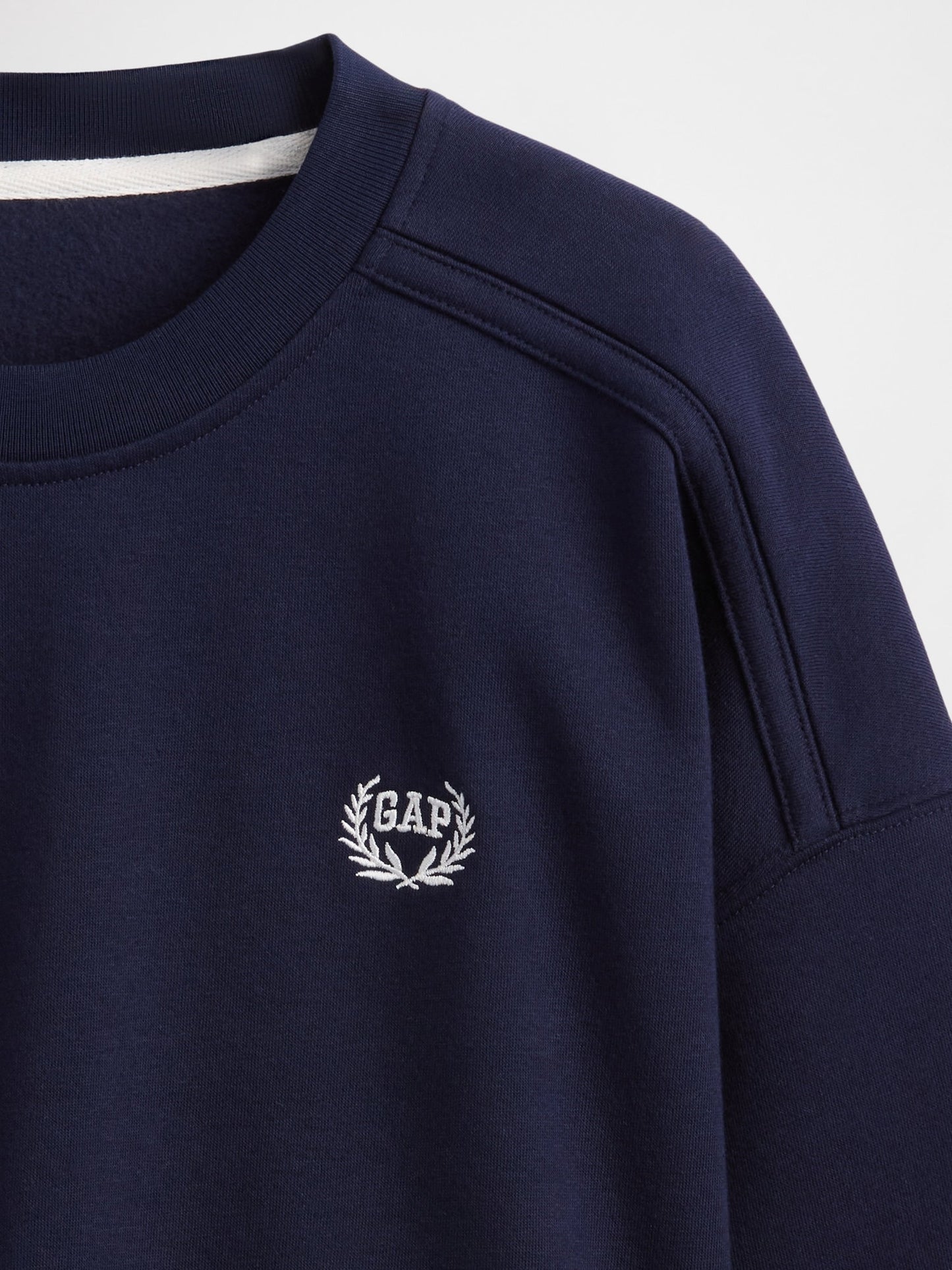 Lacivert Vintagesoft Dirsek Kolu Kısa Sweatshirt