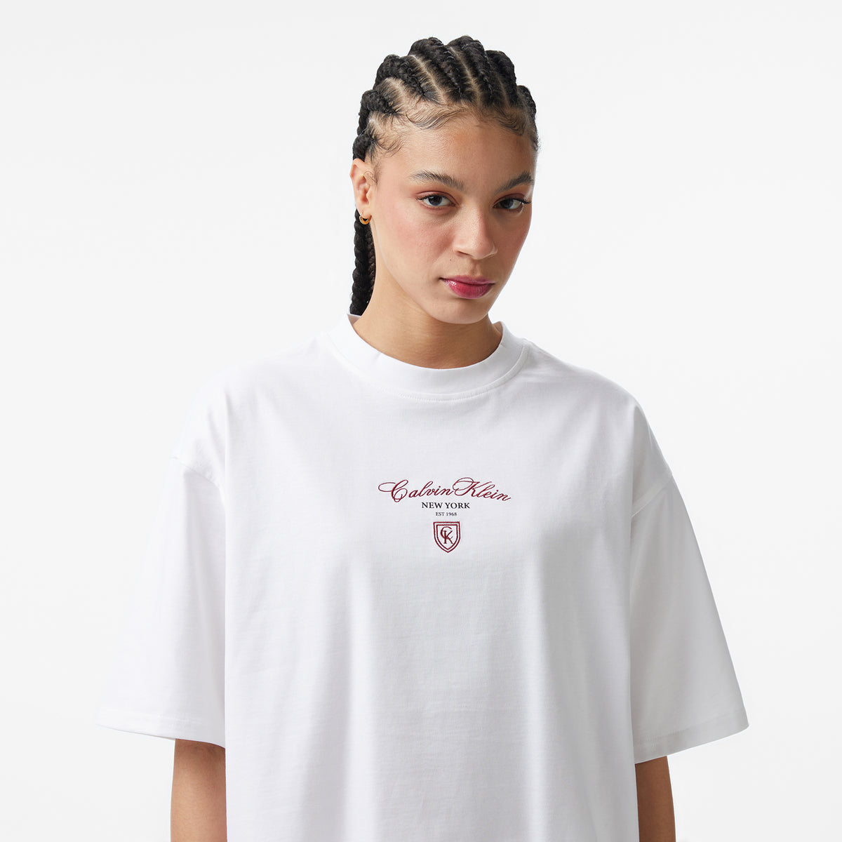 Calvin Klein Oversize Kadın Beyaz T-shirt