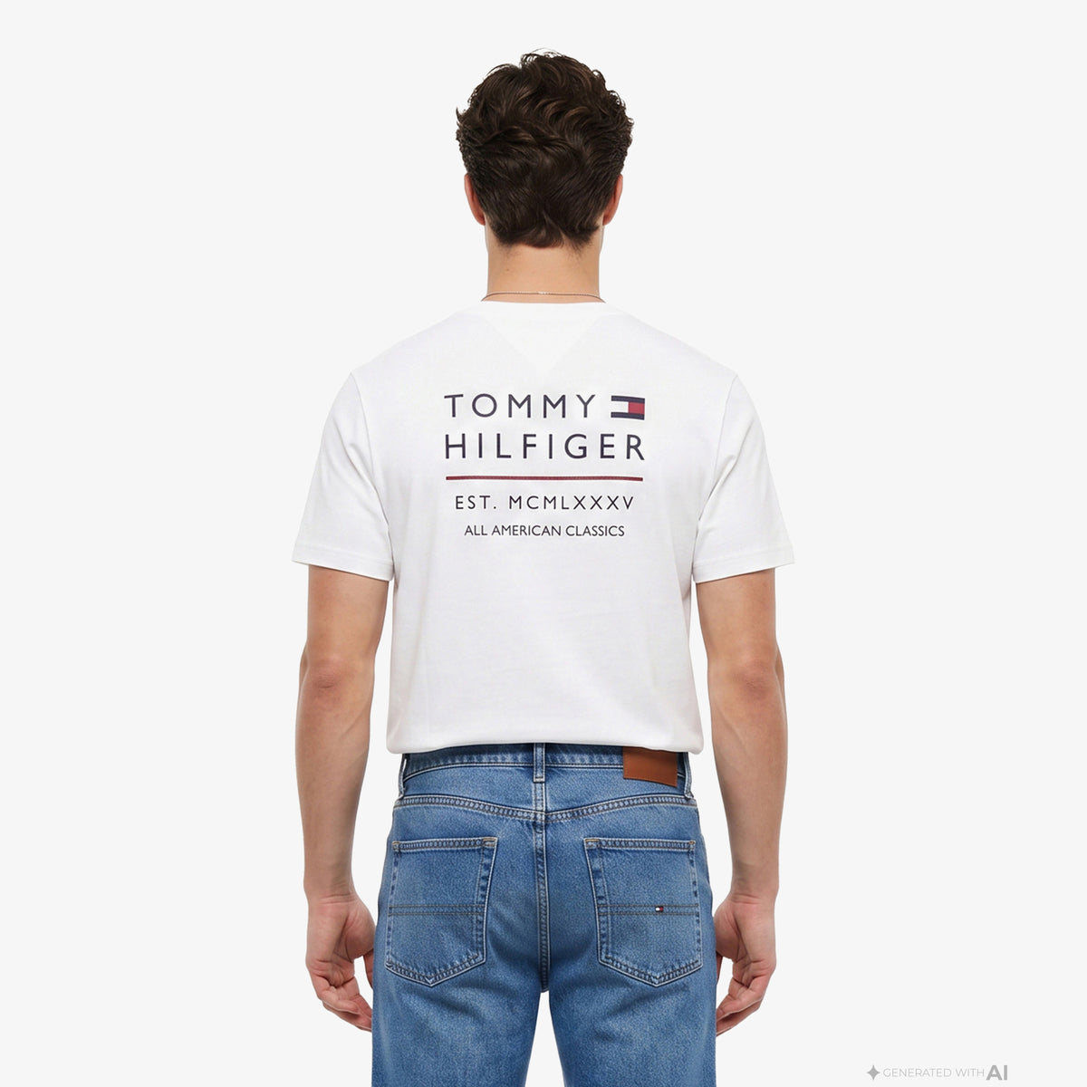 Tommy Hilfiger Brand Love Erkek Beyaz T-shirt