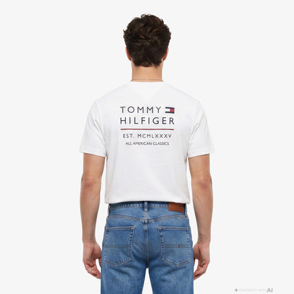 Tommy Hilfiger Brand Love Erkek Beyaz T-shirt
