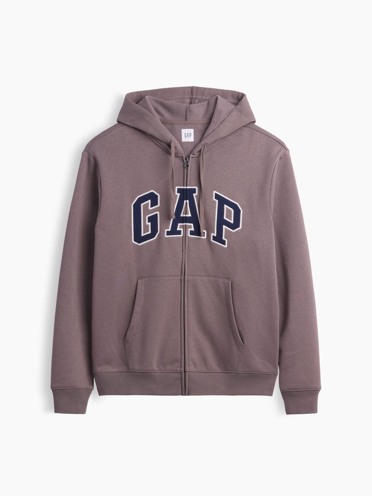 Kahverengi Relaxed Gap Logo Fermuarlı Sweatshirt