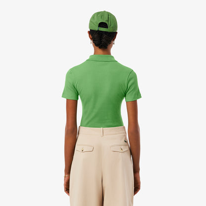 Lacoste Kadın Slim Fit Yeşil Polo