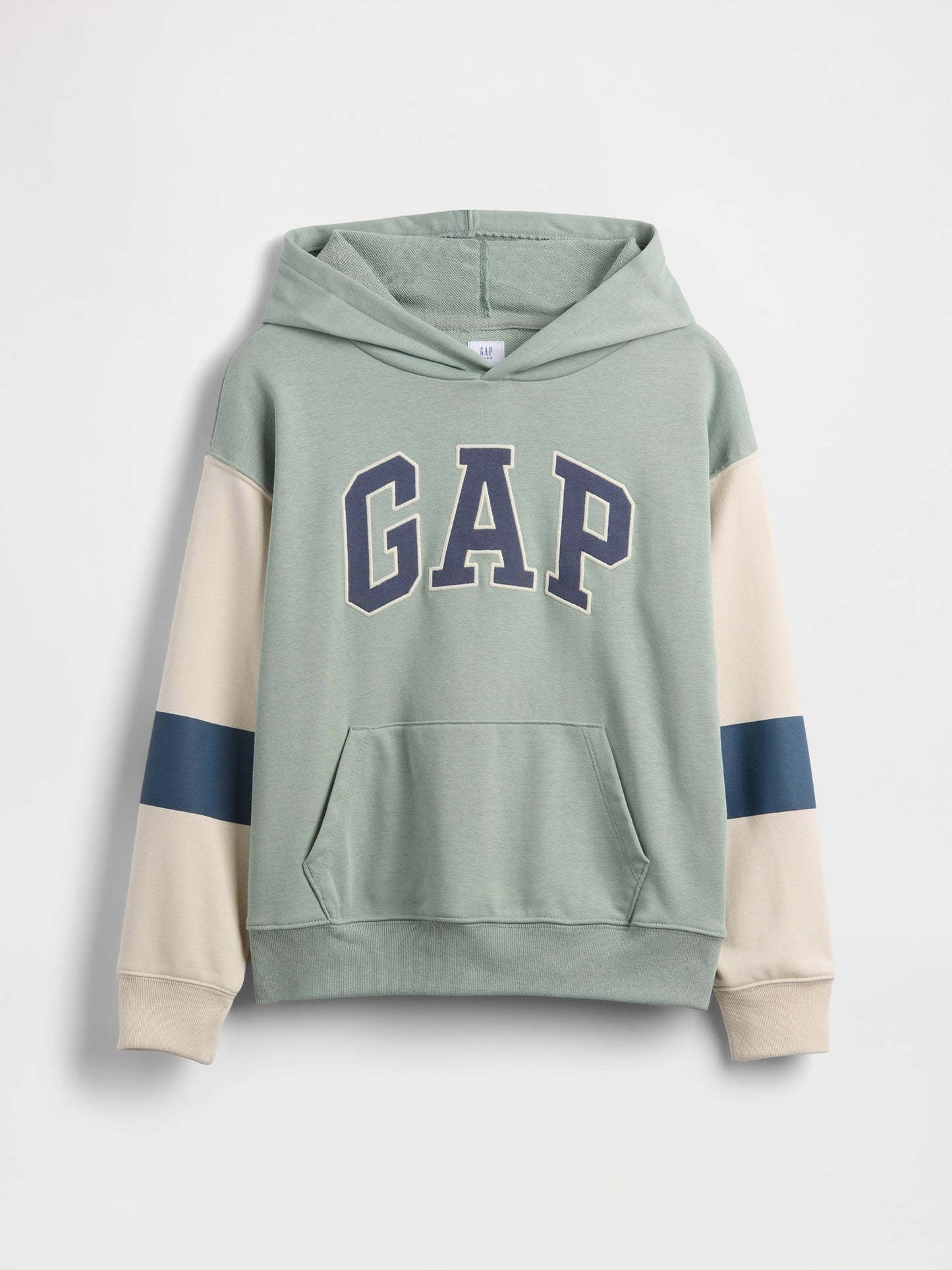Yeşil Relaxed Gap Logo Fransız Havlu Kumaş Sweatshirt