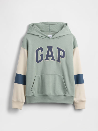 Yeşil Relaxed Gap Logo Fransız Havlu Kumaş Sweatshirt