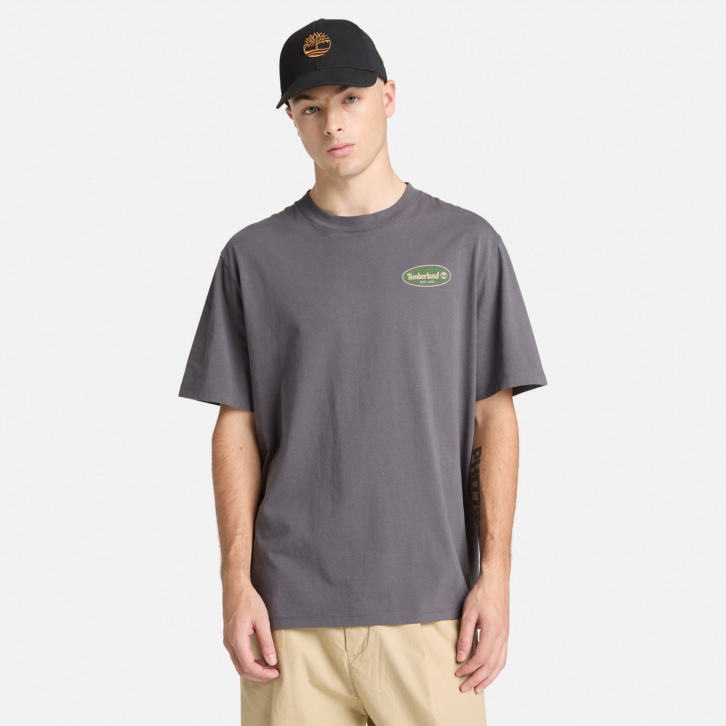 Timberland Gas Station Back Graphic Erkek Siyah T-shirt