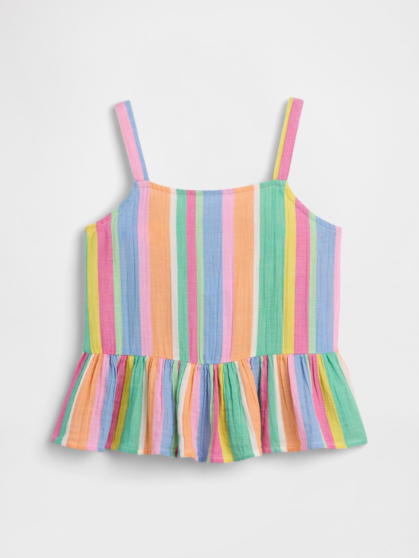 Çok Renkli Peplum Askılı Bluz