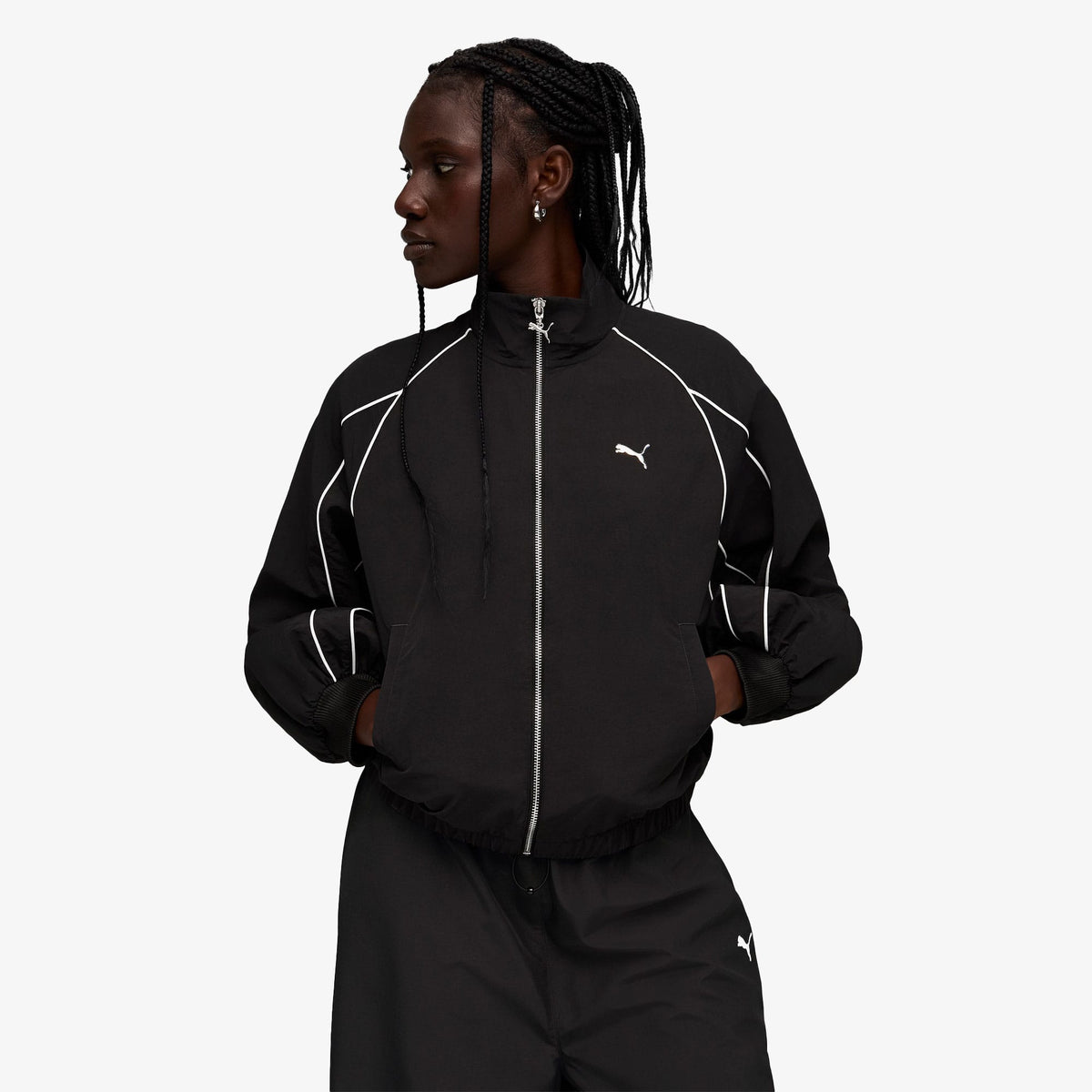 Puma T7 Balloon Sleeve Kadın Siyah Ceket