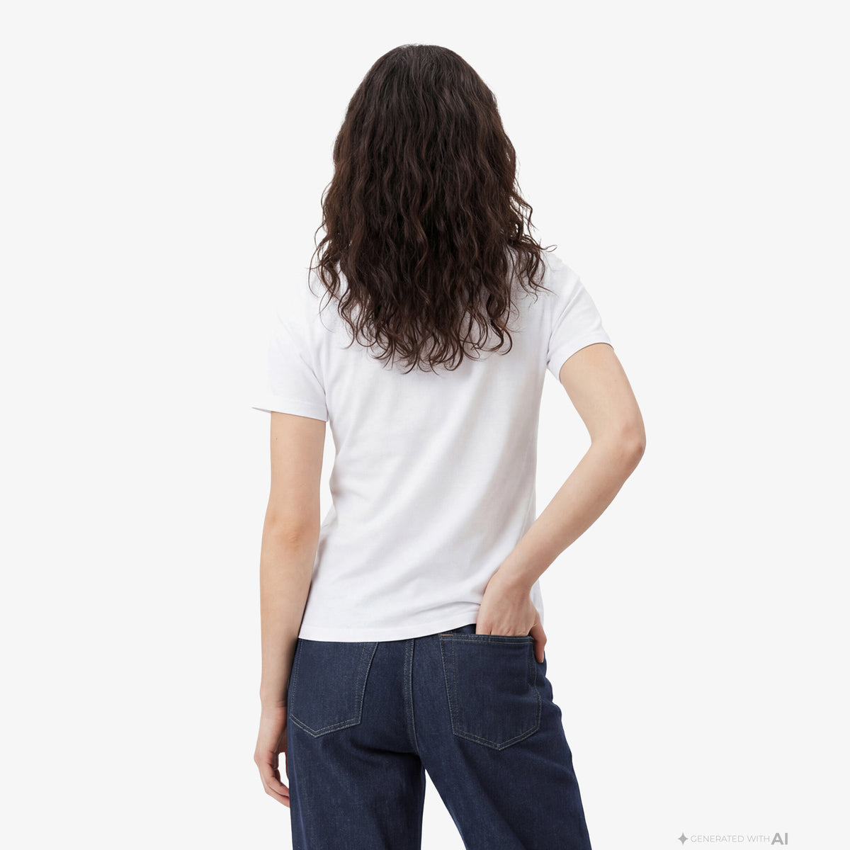 Calvin Klein Classic 20s Logo Grap Kadın Beyaz T-shirt