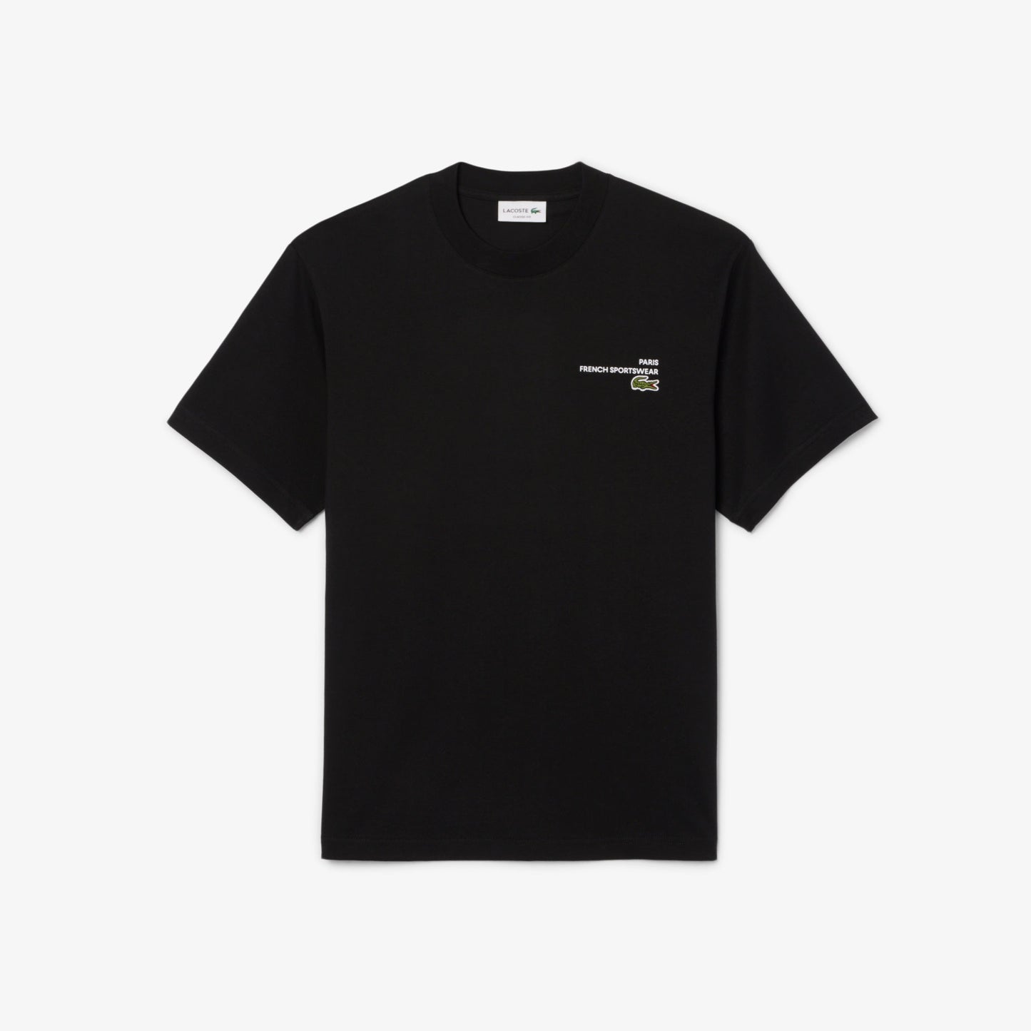 Lacoste Print Motif Erkek Siyah T-shirt