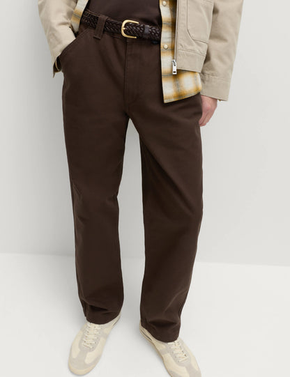 Saf Pamuk Loose Fit Utility Pantolon