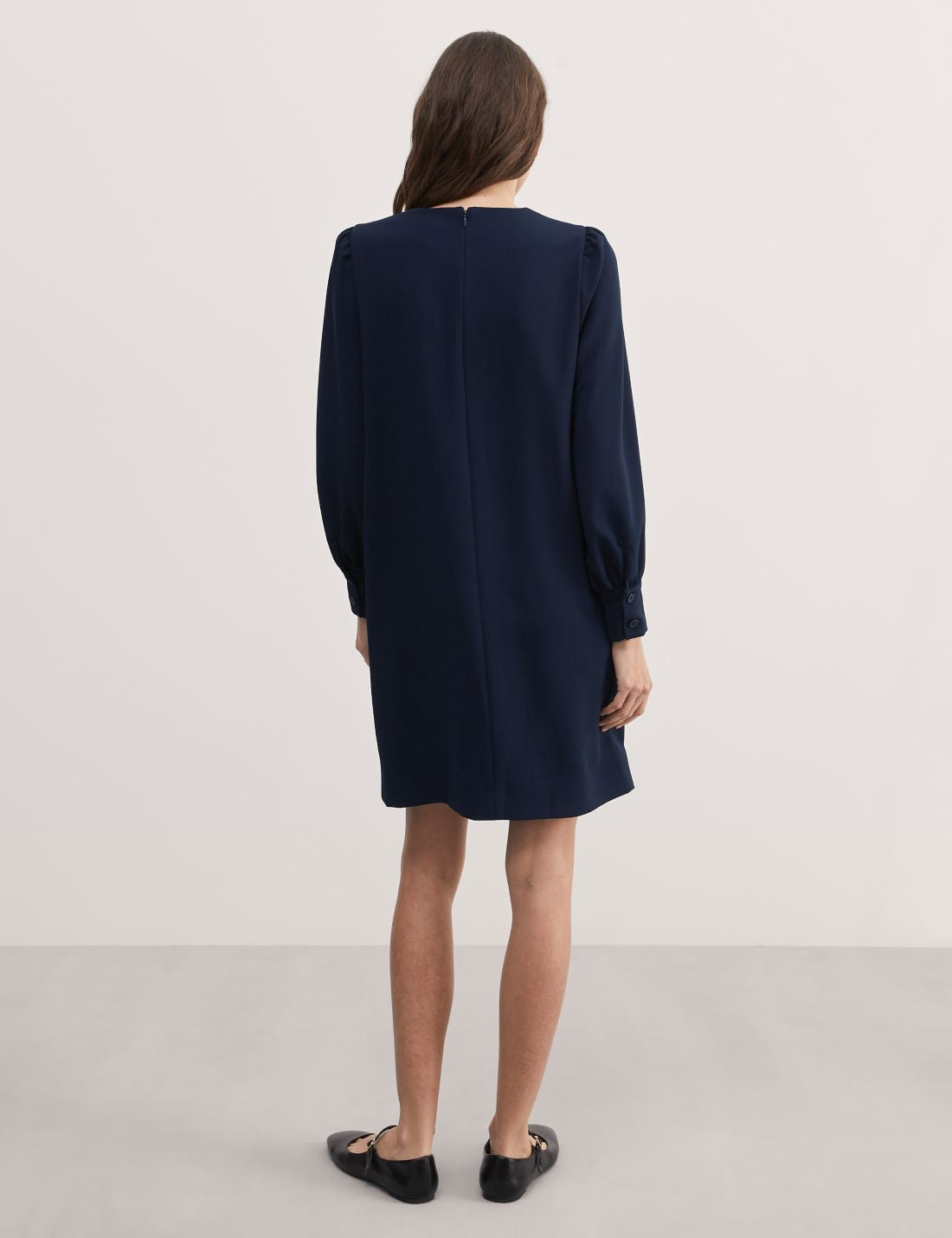 Regular Fit Uzun Kollu Mini Elbise