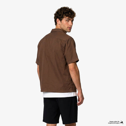 Dickies 246 Garment Dyed Erkek Kahverengi Gömlek