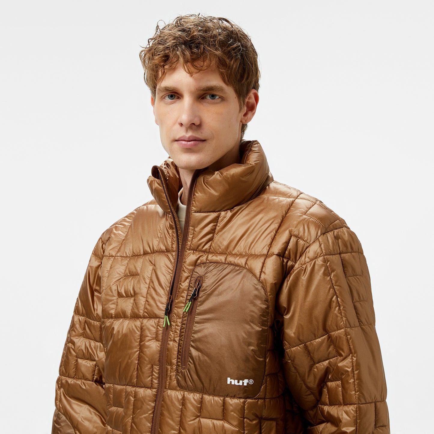 Huf Pertex Puffer Erkek Kahverengi Mont