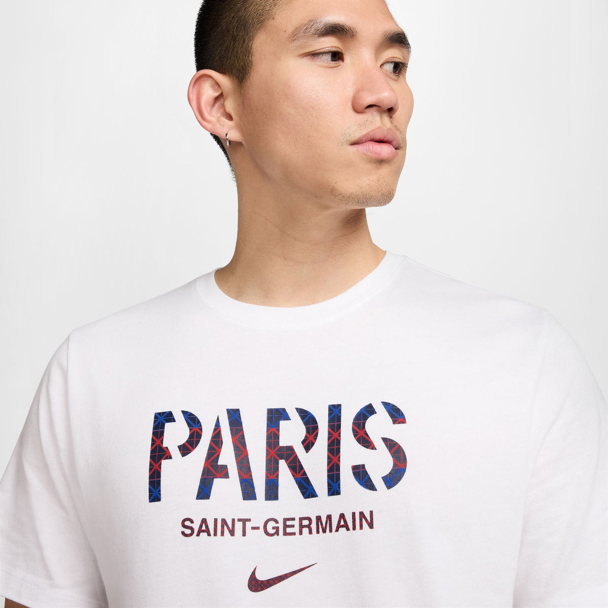 Nike Paris Saint Germain Wordmark Erkek Beyaz T-shirt