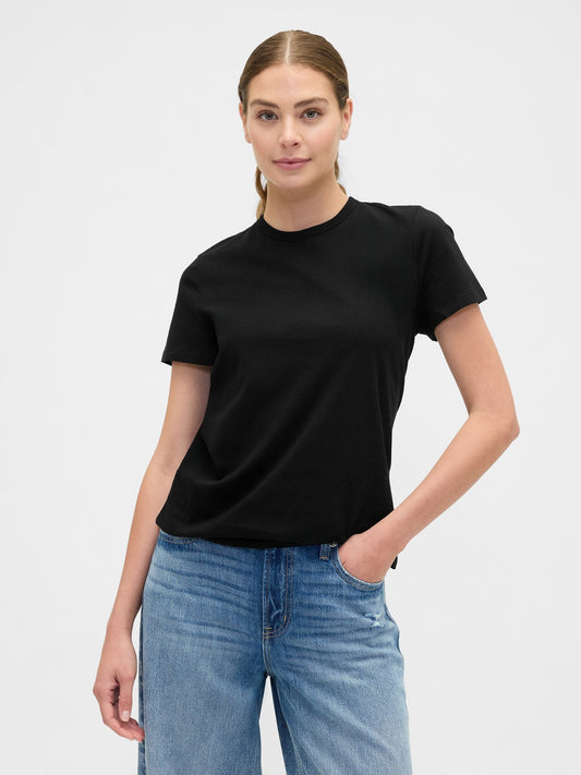Siyah 2'li Bisiklet Yaka T-shirt