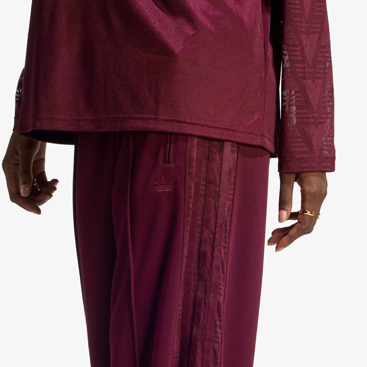 Adidas Firebird Lace Kadın Bordo Eşofman Altı