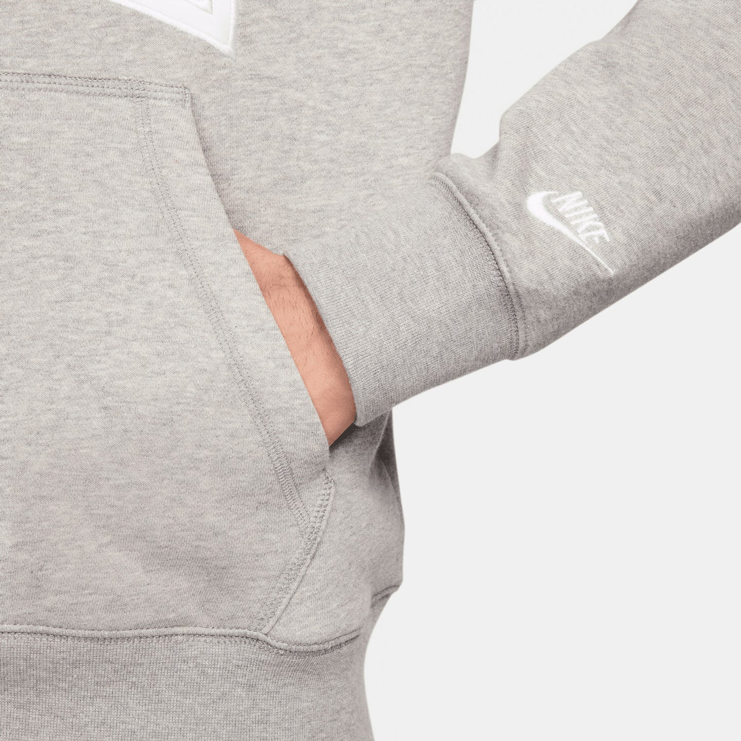 Nike Club Fleece Uzun Kollu Erkek Gri Polo